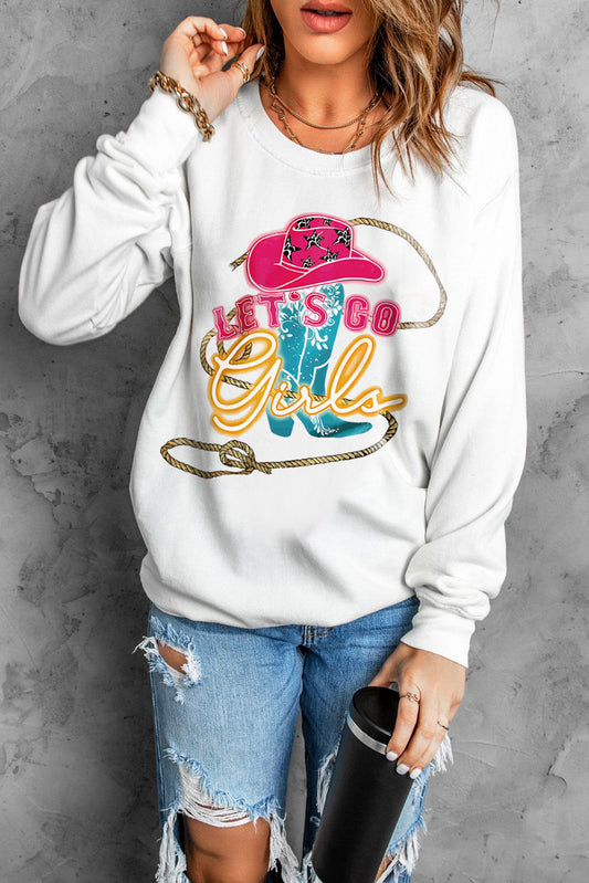 Let's Go Girls Graphic Sweatshirt